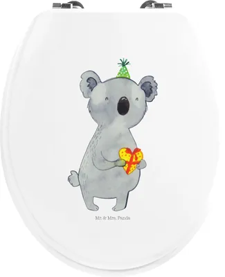 Produktbild von Mr. & Mrs. Panda Klodeckel Koala Geschenk - Weiß - Koalabär, WC Sitz, Klobrille, Party, Geburtstag, Deckel, Klo-Deckel