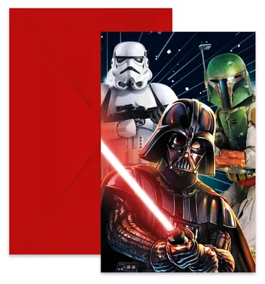 Produktbild von 6 Einladungskarten Star Wars Galaxy