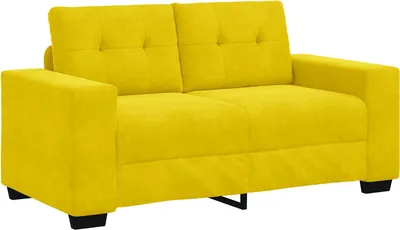 Zdjęcie produktu dla | Sofa dwuosobowa | z poduszką Żółty Aksamit