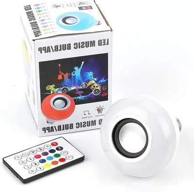 Obrázek produktu pro Bluetooth RGB reproduktor s LED žárovkou E26/E27, měnící barvy, s USB připojením