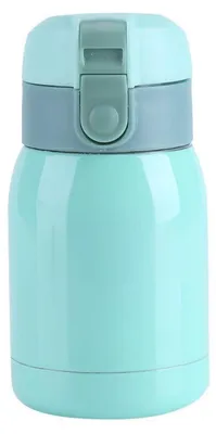 Produktbild von Thermosflasche 200 ml Edelstahl, Auslaufsicher, BPA-frei, Blau, 6,5 x 13 cm