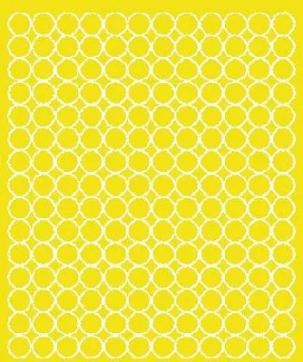 Obrázok produktu pre Kruhové nálepky, priemer 1,5 cm, bodky, 180 kusov, matná žltá farba