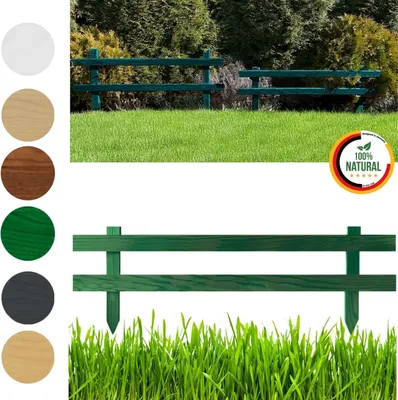 Produktbild von Floranica Gartenzaun 1 stk. 30 cm x 100 cm Grün Steckzaun Zierzaun Friesenzaun zum Stecken Vorgartenzaun