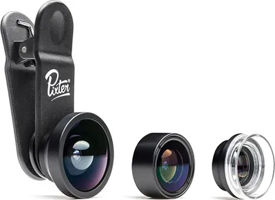 Immagine prodotto di Obiettivo Premium per smartphone  Confezione Premium Pixter® Nero compatibile con iPhone 6S/6S Plus/6/5S, Samsung Galaxy S6/S5, tutti gli smartphone