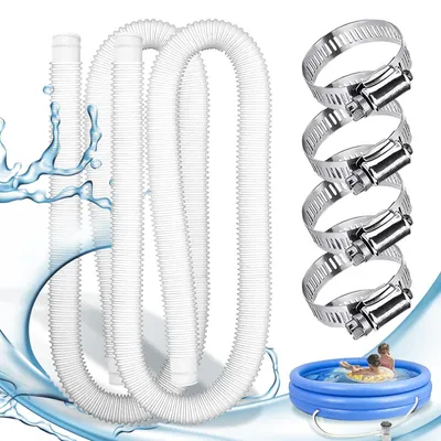 Productafbeelding van Set van 2 zwembadslangen 32 mm, voor stofzuiger en pomp