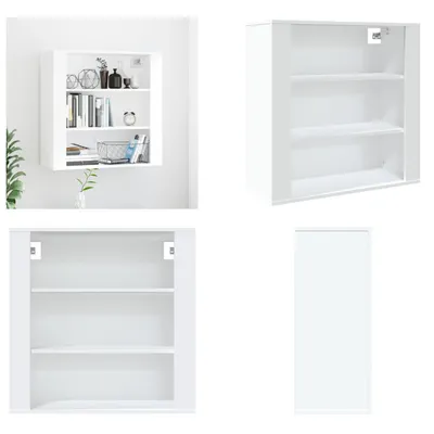 Obrázek produktu pro vidaXL Nástěnná skříňka bílá 80x33x80 cm Materiál na bázi dřeva - Nástěnná skříňka - Nástěnná skříňka - Plovoucí skříňka