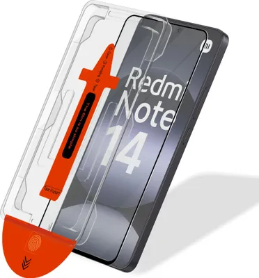 Produktbild von 1-Pack Xiaomi Redmi Note 14 4G Displayschutzfolie - Gehärtetes Glas | [Automatische Installation] - Blasenfrei