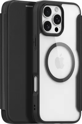 Produktbild von iPhone 16 Pro Max Hülle - Dux Ducis Skin X Pro Series Klapphülle - MagSafe Compatible - Schwarz