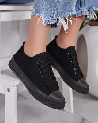 Produktbild von Damen Stoff-Sneakers Seleas Schwarz, leichte Freizeitschuhe, Größe 37