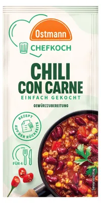 Productafbeelding van Ostmann Chefkoch Chili con Carne kruidenmix, verpakking 15g