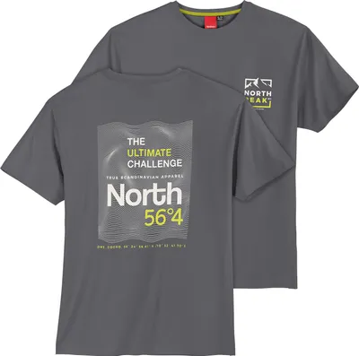 Produktbild von North 56°4 Sport Übergröße T-Shirt grau Rückenprint