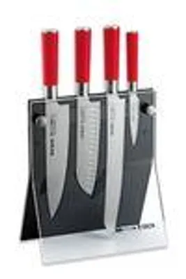 Obrázok produktu pre Dick Messerblock 4 Knives 5tlg Red Spirit Küchenmesser Santoku Messer Brotmesser