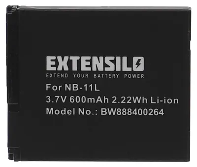 Produktbild von EXTENSILO Akku Ersatz für Canon NB-11LH, NB-11L für Kamera (600 mAh, 3,7 V, Li-Ion)