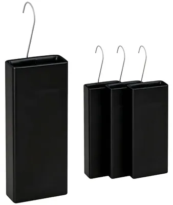 Produktbild von Relaxdays Luftbefeuchter Heizung, 4er Set, Wasserverdunster für Heizkörper, inkl. Haken zum Aufhängen, Keramik, schwarz, KI-generiertes Bild