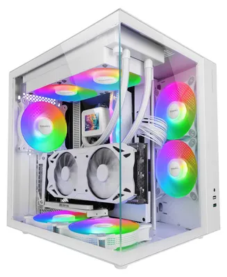 Zdjęcie produktu dla Mars Gaming MCV-ONEW, Midi Tower, PC, Biały, ATX, micro ATX, Mini-ITX, Stal, Szkło hartowane, Gaming