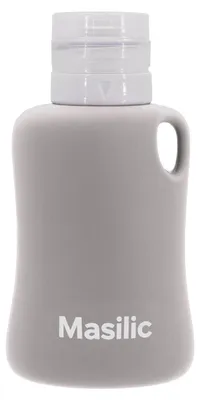Produktbild von Masilic Reise-Wasserbehälter 150 ml, Grau, Auslaufsicher, Verschließbar  Ideal für unterwegs mit Hund oder Katze, tropfsicheres Design, leicht zu befüllen und zu reinigen, perfekt für Reisen