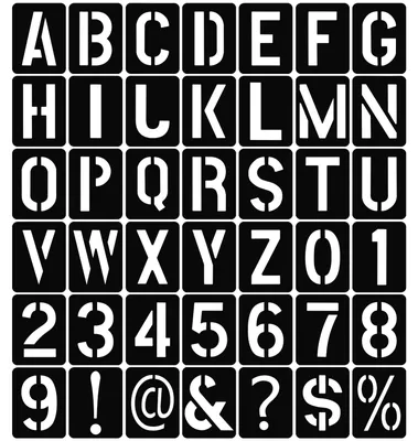 42-teiliges Buchstaben-Schablonen-Set aus Kunststoff, wiederverwendbar