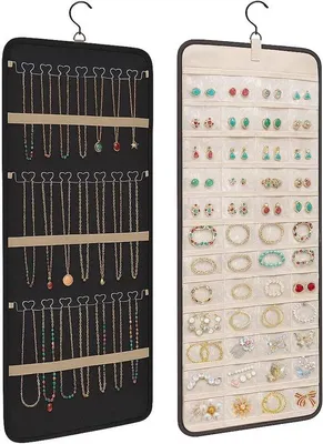 Produktbild von Schmuckhalter für Aufhängen Schmuck, ideal für Halsketten und Ohrringe, organisiert und stilvoll