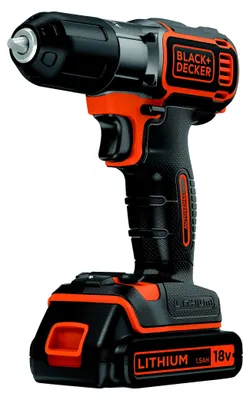 Produktbild von Black & Decker ASD184KB-QW, Handbohrmaschine, Orange, 1 cm, 800 RPM, 2,5 cm, 1 cm
