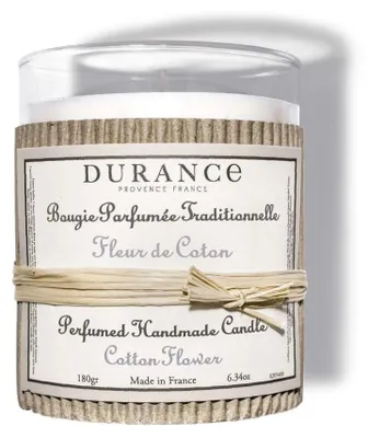 Productafbeelding van Durance Handgemaakte geurkaars, katoenbloem, 180 gram