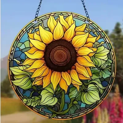 Immagine prodotto di Cattura Sole Sunflower - Elegante Decorazione in Vetro Colorato KP31532