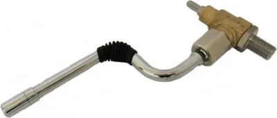 A product shot of a steam valve with a steam wand.