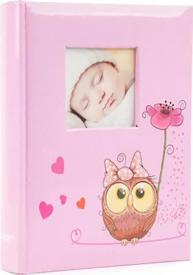 Obrázek produktu pro Fotoalbum 9x13 200 foto dětské Owlet 2 růžové