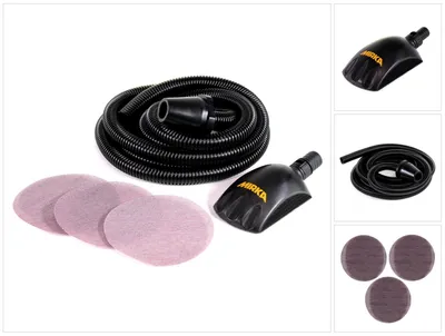 Obrázek produktu pro Mirka Roundy Grip 150mm startovací sada s 15 brusnými kotouči a sací hadicí ( KIT00ROUND )