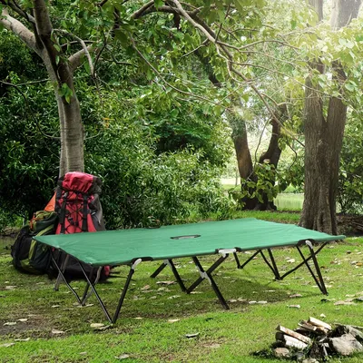 Image de Lit de camping - Petit lit de camping - Lit pliable - Lit d'extérieur - Lit de camping pour deux personnes