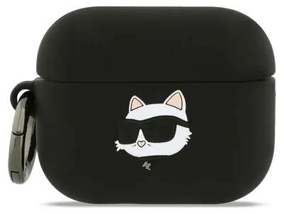 Obrázok produktu pre Karl Lagerfeld - Silicone Choupette Head 3D silikónové puzdro pre Apple AirPods Pro 3 – čierne