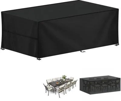 Productafbeelding van Ibenzoa® Waterdichte beschermhoes voor tuinmeubels – 420D Oxford met Polyurethancoating, UV-bestendig, winddicht en verstevigd, afmetingen 260x100x80 cm