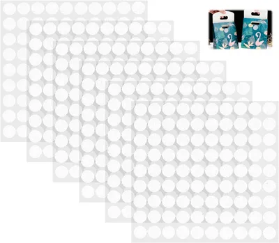 Klettpunkte 10 mm, 1080 Stück, weiß, selbstklebend, rund