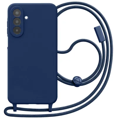 Produktbild von Avizar, Silikonhülle mit Umhängeband für Samsung Galaxy A25 5G, Nachtblau