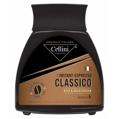 Produktbild von Cellini INSTANT-ESPRESSO Instantkaffee Arabica- und Robustabohnen kräftig 100 g