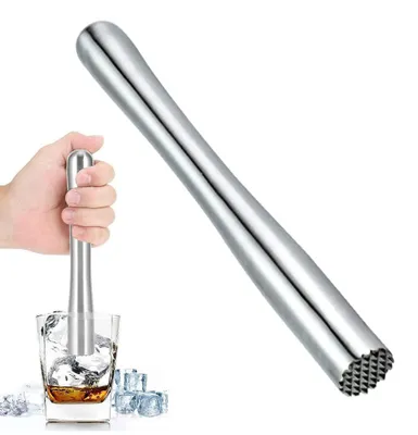 Cocktail Muddler Edelstahl 23 cm Fruchtzerkleinerer Bar