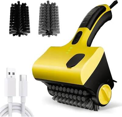 Produktbild von 2-in-1-Elektrische BBQ-Grillbürste,360°rotierende Reinigungsbürste mit Wassertank,2600mAh, 304 Edelstahl kabellos Barbecue-Grillbürste,IPX7 wasserfest