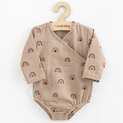 Obrázok produktu pre Detské mušelínové body s bočnými pásmi New Baby rainbow, veľkosť 86 (12-18m)