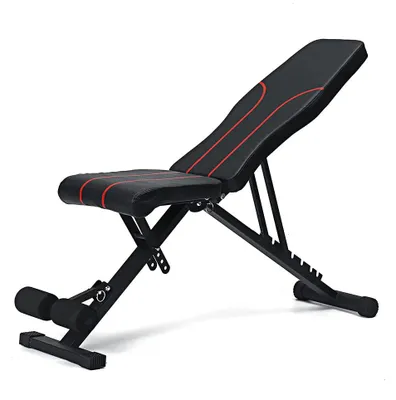 Image de Banc d'haltères réglable, noir - Capacité de charge : 120 kg - Dimensions : 112 x 32 x 100 cm - Acier allié