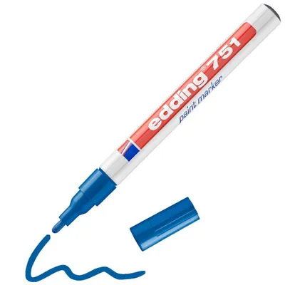 Zdjęcie produktu dla Edding 751, Niebieski, Niebieski, Biały, 1 mm, 2 mm, 10 szt.