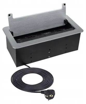Produktbild von Design Light INBOX Versenkbare Steckdose Silber HDMI USB