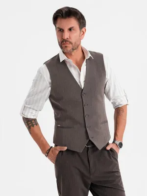 Produktbild von Ombre Clothing Formelle Herrenweste Gundulfo graphit XL