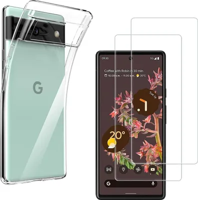 Image de Housse pour Google Pixel 6 avec 2 protections d'écran en verre trempé Phonillico®
