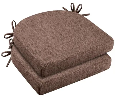 Image de Set de 2 coussins de chaise 43 x 42 cm pour intérieur et extérieur