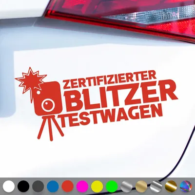 Produktbild von PantherPixel er Aufkleber Testwagen Sticker Auto Geschenkidee Farbe Rot
