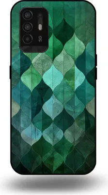 Produktbild von Smartphonica Handyhülle passend für OPPO A94 5G mit grünem Blätterdruck - TPU Backcover Hülle grünes Blattdesign - Grün