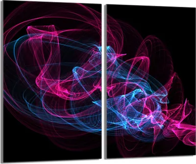 Image de Plaques de recouvrement pour cuisinière 2 pièces 30x52 Couverture de plaque vitrocéramique, Abstraction Multicolore