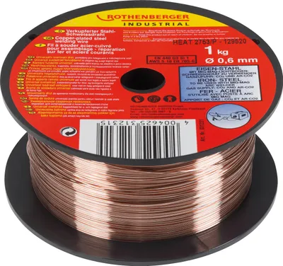 Produktbild von ROTHENBERGER Industrial Schutzgas-Schweißdraht 0,6 mm / 1 kg - 31231