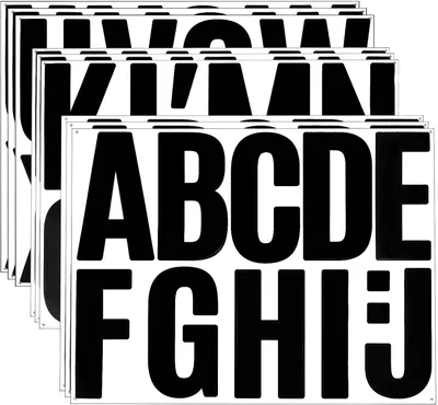Produktbild von Aufkleber für Buchstaben – 9 Bögen – 10,2 cm – Große Buchstaben zum Aufkleben – Alphabet-Aufkleber – Vinyl-Buchstabenaufkleber