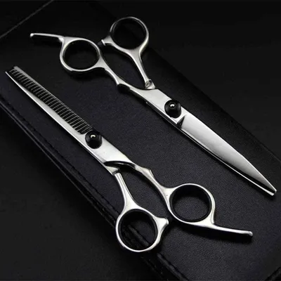 Produktbild von Friseurschere, Friseurschere, professionell, 6 Zoll, schwarz, Haarschneideschere, Friseurschere, Effilierschere, Haarschneideschere, Friseurscheren-Set