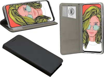 Produktbild von cofi1453® Buch Tasche "Smart" kompatibel mit Huawei Y9 2019 Handy Hülle Etui Brieftasche Schutzhülle mit Standfunktion, Kartenfach Schwarz